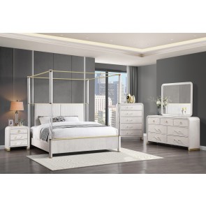 Malmo Oak Canopy Bedroom Set