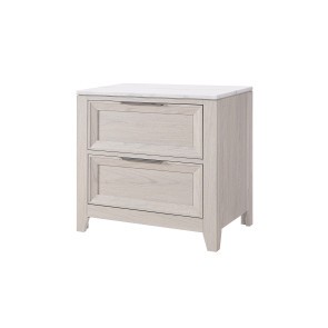 Mariah Beige Nightstand w/ Real Marble Top