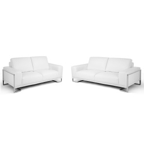 Mia Bella Gianna White Living Room Set