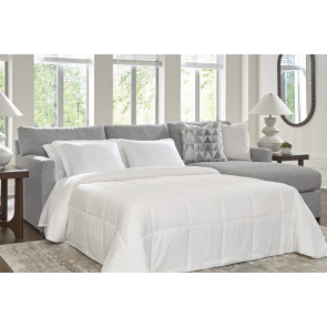 Ashford Isle Pewter 2-Piece Sleeper Sectional w/ Right Chaise