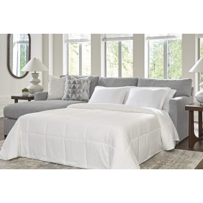 Ashford Isle Pewter 2-Piece Sleeper Sectional w/ Left Chaise