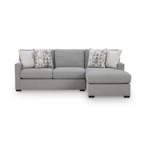 Ashford Isle Pewter 2-Piece Sectional w/ Right Chaise
