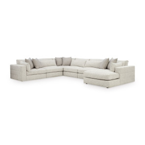 Camfield Snowstone 6-Piece Sectional w/ Right Chaise