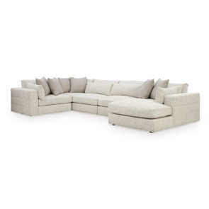 Camfield Snowstone 5-Piece Sectional w/ Right Chaise