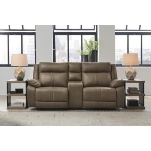 Ultra-Max Biscotti Power Reclining Loveseat w/ Audio Console
