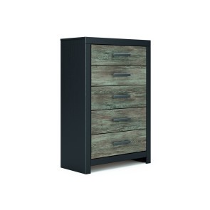 Ryderton Black and Gray Chest of Drawers