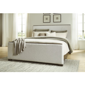 Brillynd Burnished Brown Upholstered Panel Bed