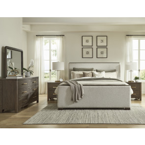 Brillynd Burnished Brown Upholstered Panel Bedroom Set