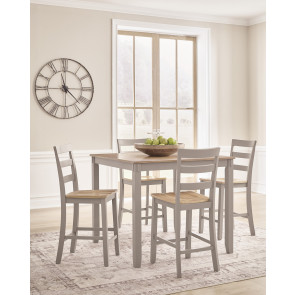 Loyander Counter Height Dining Table and 4 Counter Stools (Set of 5)