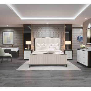 Paris Chic Channel Tufted Panel Bedroom Set