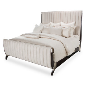 Paris Chic Channel Tufted Sleigh Bed