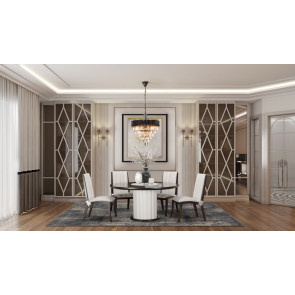 Paris Chic 48 Inch Round Dining Room Set