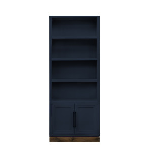 Nora Blue Denim and Whiskey 82-inch 2-Door Display Case
