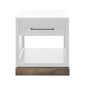 Nora Jasmine White with Barnwood End Table