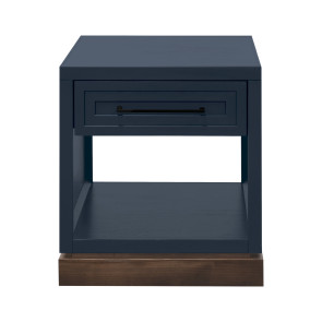 Nora Blue Denim and Whiskey End Table