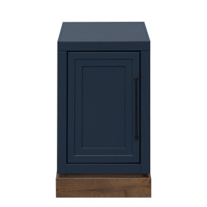 Nora Blue Denim and Whiskey Chairside Table
