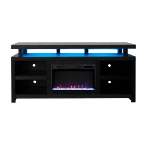 Orion Black 72-inch Fireplace Console