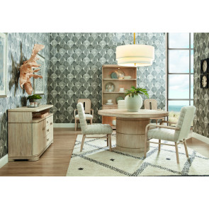 Huntington Round Dining Room Set w/ Upholstered Chairs