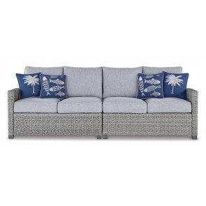 Naples Beach Outdoor Right and Left Arm Facing Loveseat (Set of 2)