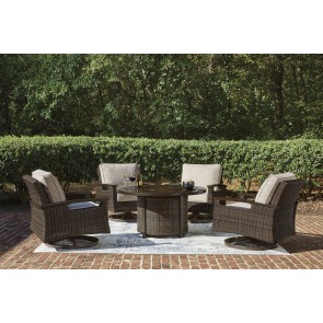 Drakes Beach Outdoor Fire Pit Table Set
