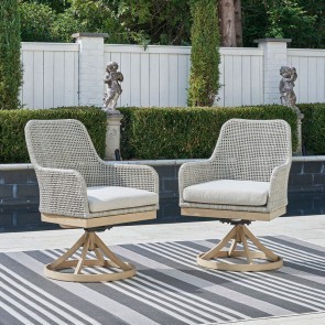 Seton Creek Outdoor Swivel Chair (Set of 2)