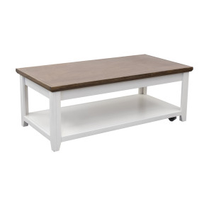 Providence White with Bourbon Coffee Table