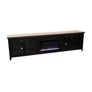 Providence Black with Bourbon 96 -inch Fireplace Console