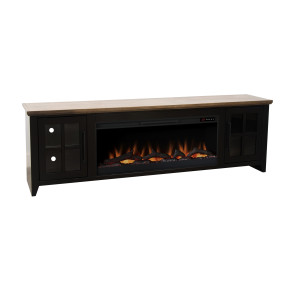 Providence Black with Bourbon 83-inch Fireplace Console