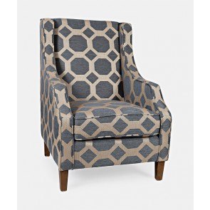 Karma Accent Chair Slate Genuine Leather Jofran Furniture Furniture Cart