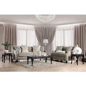 Ezrin Living Room Set (Light Brown)
