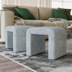 Sophia Petite Bench (Blue) (Set of 2)