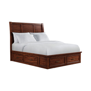 Sullivan Rich Cherry Storage Bed
