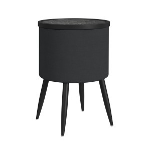 Halo Smart Black Round End Table