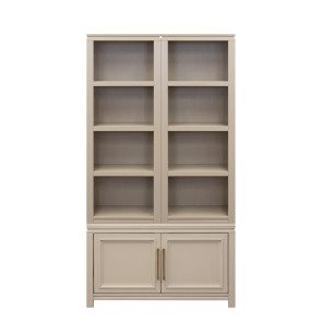 The Cove Khaki 2-Door Cabinet Bookcase Pier