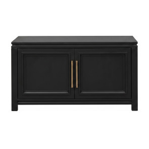 The Cove Seal Skin Black 2-Door Cabinet