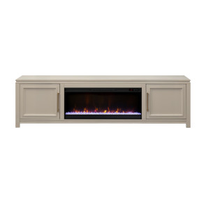 The Cove Khaki 95-inch Fireplace Console