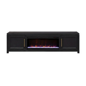 The Cove Seal Skin Black 95-inch Fireplace Console