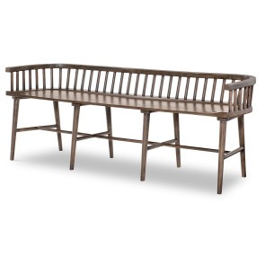 XXXs and OOOs Windsor Dining Bench (Cocoa)