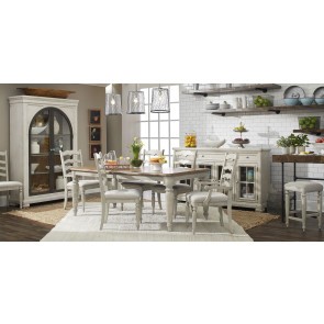 Nashville McGuires Dining Room Set w/ Concord Ladderback Chairs (Cloud)