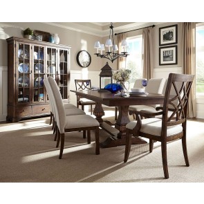 Trisha Yearwood Home Dining Room Set w/ Gwen Upholstered Chairs