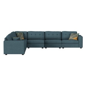 Options One Palmer Plus Teal 6-Piece Sectional