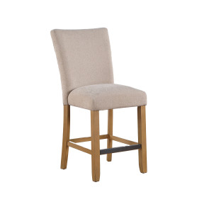 Artemis Beige Chenille Counter Height Chair (Set of 2)