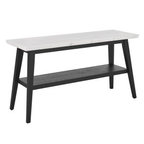 Vida-Black White Marble Top Sofa Table
