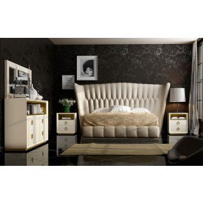 Velvet Upholstered Panel Bedroom Set