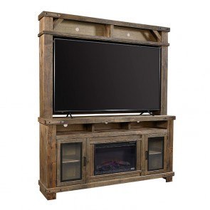 Sawyer 79 Inch Highboy Fireplace Entertainment Center (Brindle)