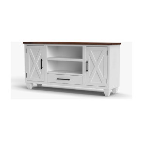 Liberty Jasmine White and Bourbon 64-inch TV Console