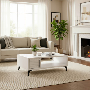Malibu White Occasional Table Set