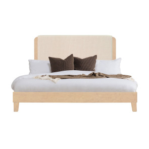 Etta Blonde Upholstered Panel Bed