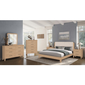 Etta Blonde Upholstered Panel Bedroom Set