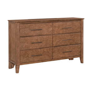 Etta Walnut 6-Drawer Dresser